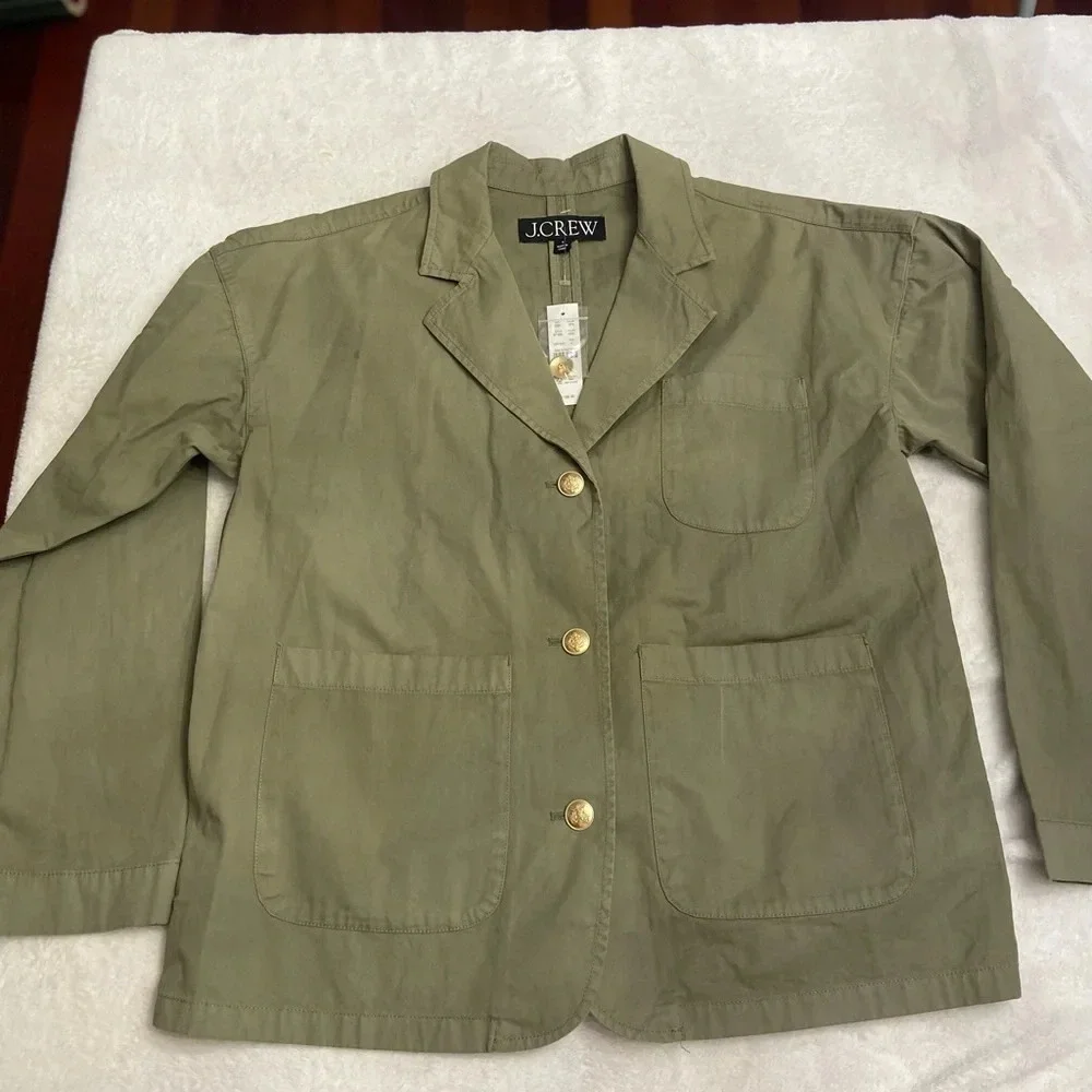 New! J. Crew Blazer-jacket in chino olive sand green 28334